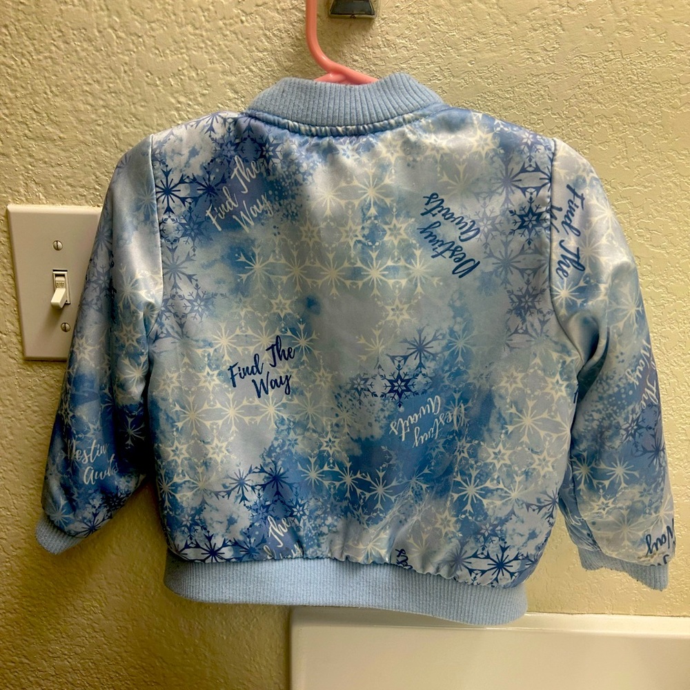 Frozen baby blue bomber style jacket 2T.